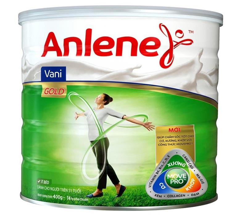 Thành phần dinh dưỡng trong sữa Anlene tốt cho người gai cột sống