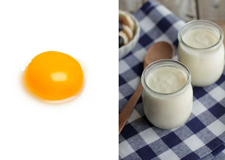 Trứng gà kết hợp sữa chua giúp làm mờ tàn nhang