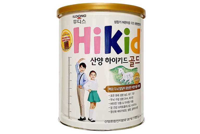 Sữa dê núi Hikid Gold cung cấp dưỡng chất nhằm thúc đẩy tăng chiều cao cho bé từ 1 – 9 tuổi
