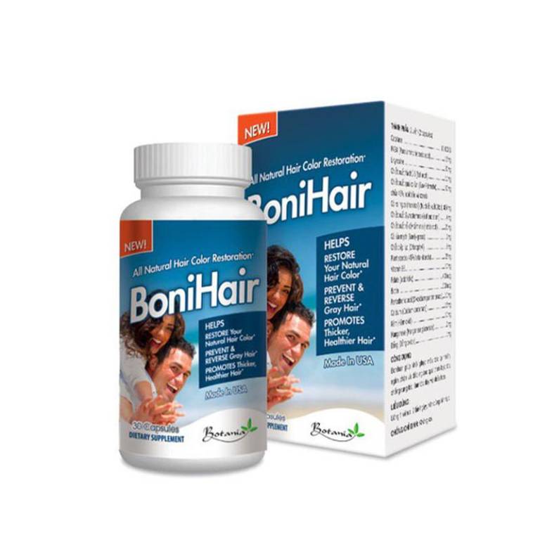 Thuốc mọc tóc Bonihair là viên uống thảo dược được sản xuất tại Mỹ với thành phần thảo dược thiên nhiên