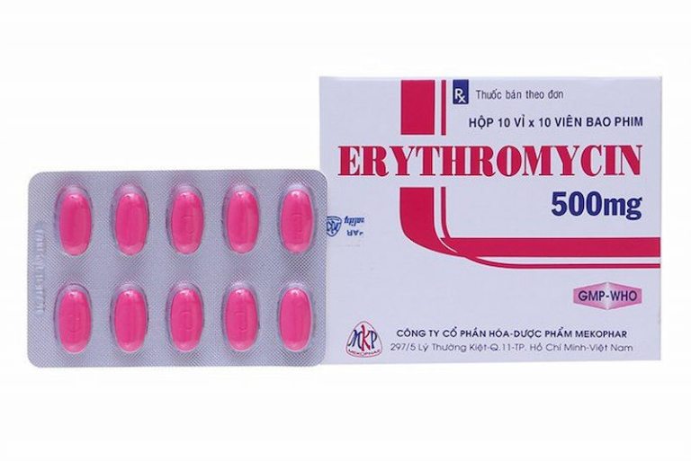 Erythromycin là kháng sinh thuộc nhóm Macrolid, có thể gây ra các tác dụng phụ như tiêu chảy, buồn nôn nếu sử dụng không đúng cách