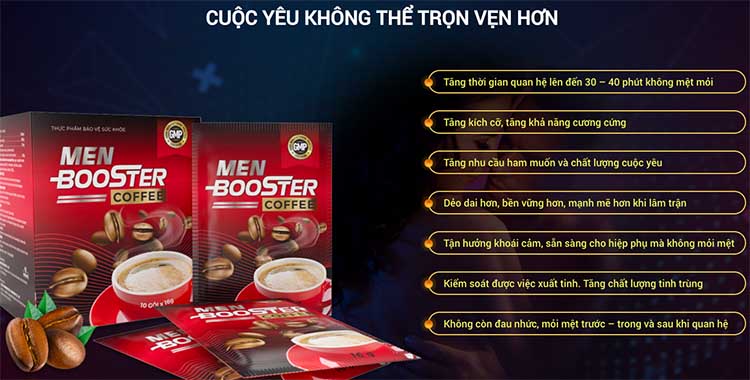 Men Booster Coffee cà phê sinh lý số 1 Việt Nam 