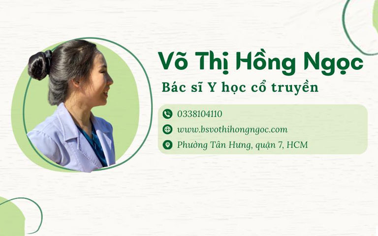 Bác sĩ Võ Thị Hồng Ngọc khám bệnh bằng YHCT